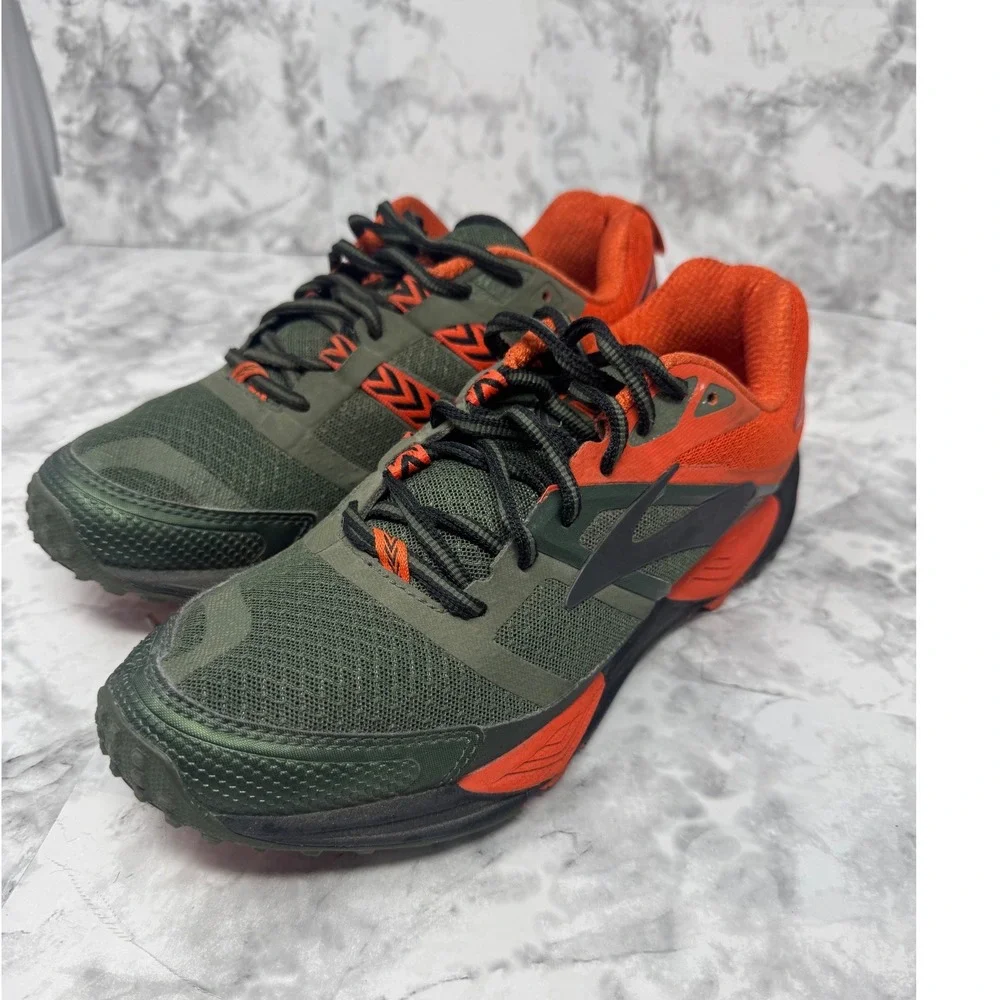 Brooks Cascadia 14 Mens‎ Trail Running Shoes Olive Green Orange gorpcore